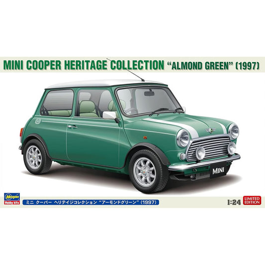 Hasegawa 20789 1997 Mini Cooper Heritage - Almond Green 1:24 Model Kit