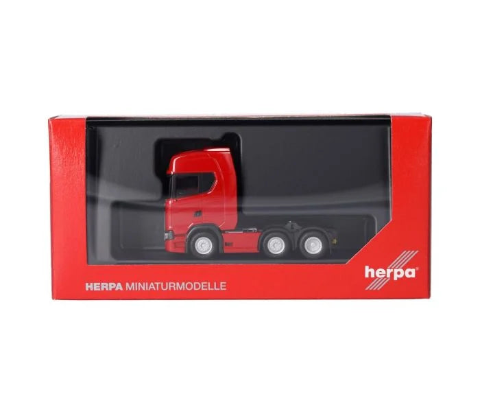 Herpa Scania CS 20 HD 3 Axle 6x3 Rigid Tractor Red HA307543-005 HO Gauge