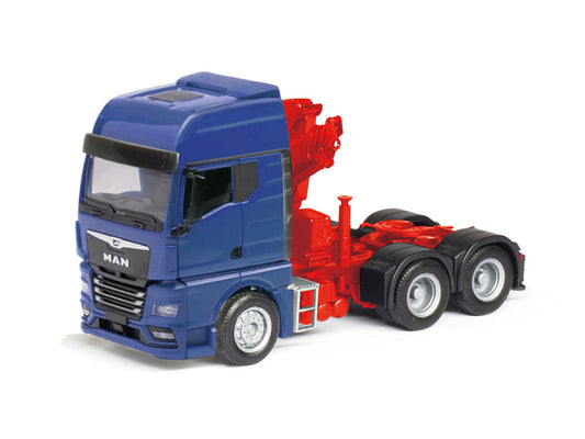Herpa MAN TGX GX 6x4 Rigid Tractor w/Loading Crane Blue HO Gauge HA313100-002