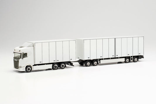 Herpa Scania CS 20 HD Swedish Box Truck Combi White HA315319 HO Gauge