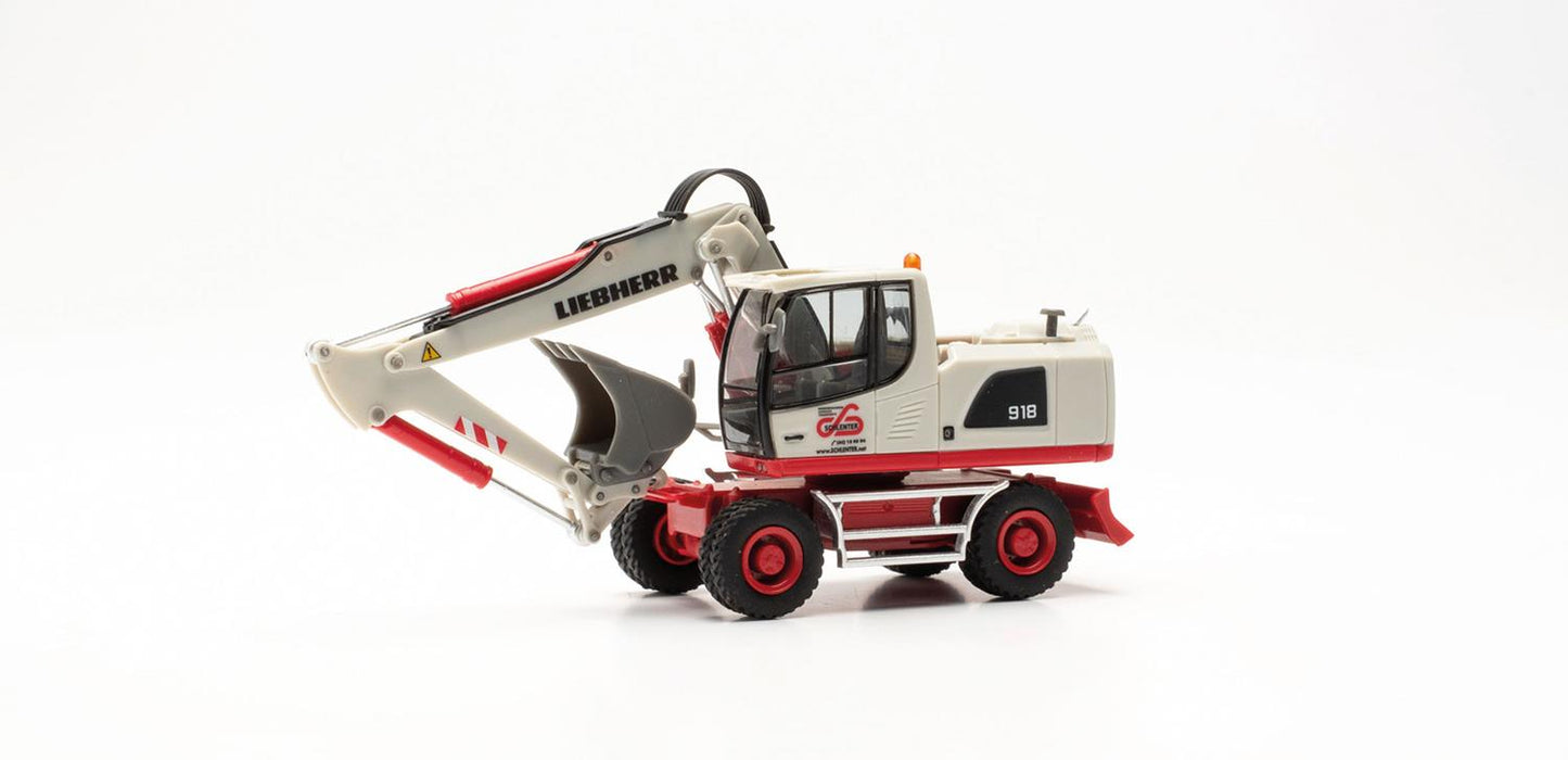 Herpa Liebherr A 918 Wheeled Excavator Schlenter Aachen HA316491 HO Gauge