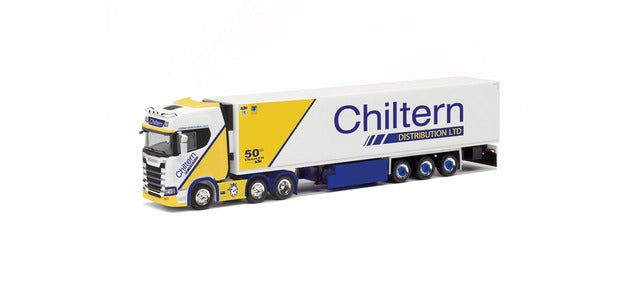 Herpa Scania CS 20 HD 6x2 Refrigerated Box Semitrailer Chiltern HO HA316712