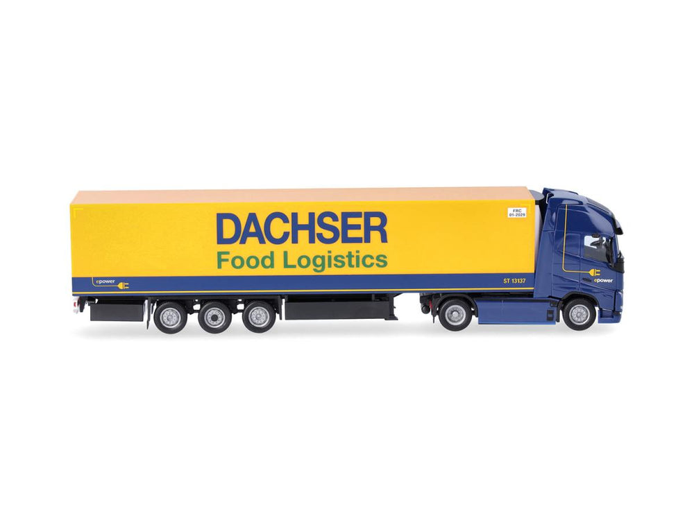 Herpa Volvo FH GL XL 2020 Refrigerated Box Semitrailer Dachser HA316798 HO Gauge