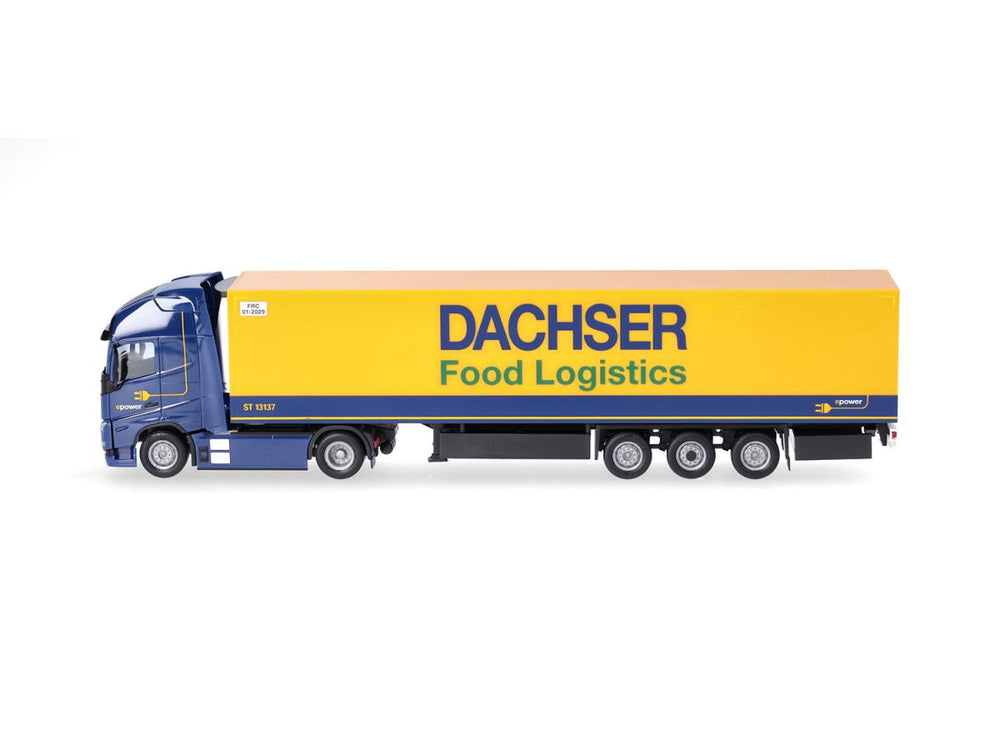 Herpa Volvo FH GL XL 2020 Refrigerated Box Semitrailer Dachser HA316798 HO Gauge