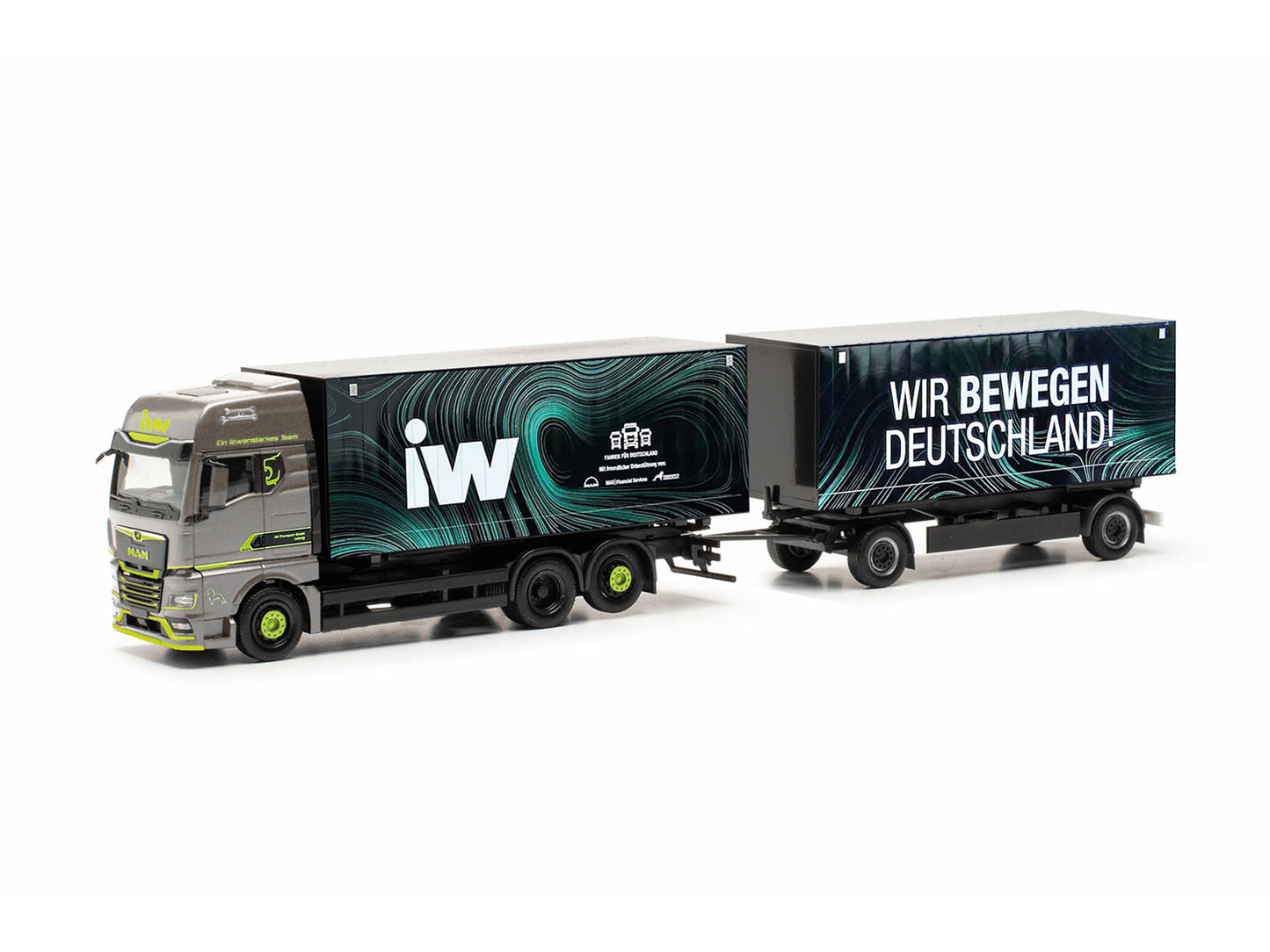 Herpa MAN TGX Interchangeable Box Trailer IW WB Deutschland HO Gauge HA317160