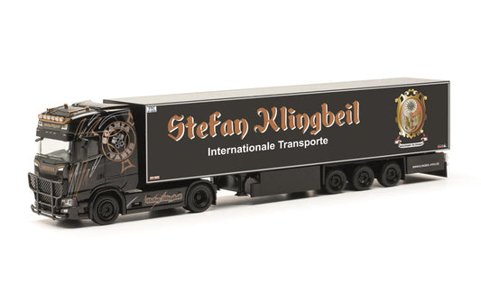 Herpa Scania CS 20 HD Refrigerated Box Semitrailer S.Klingbeil HO Gauge HA317542