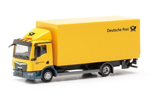 Herpa MAN TGL Box Truck w/Tail Lift Deutsche Post HO Gauge 317689