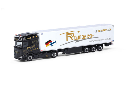 Herpa 318112 DAF XG+ Refrigerated Box Semitrailer Truck Reich HO Gauge
