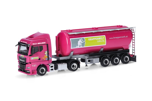 Herpa 318129 MAN TGX GM Bulk Silo Semitrailer Truck Melmer TB 'Bella' HO Gauge