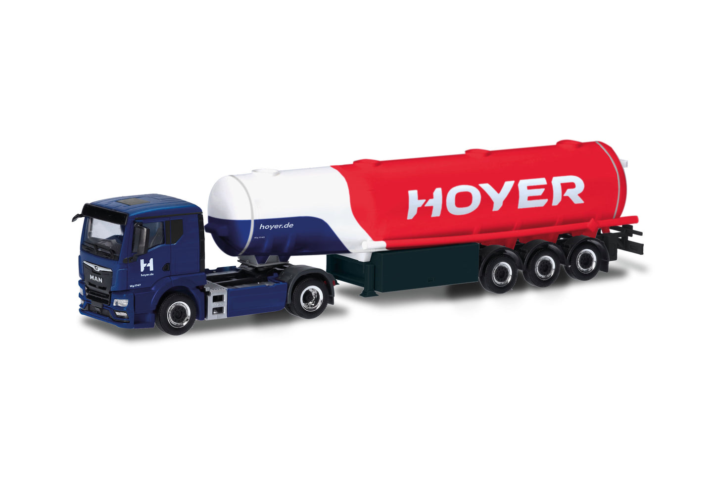 Herpa 318136 MAN TGS Petrol Tank Semitrailer Truck Hoyer HO Gauge