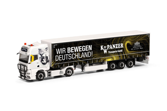 Herpa 318402 MAN TGX GX Curtain Canvas Semitrailer WBewegen Deutschland HO Gauge