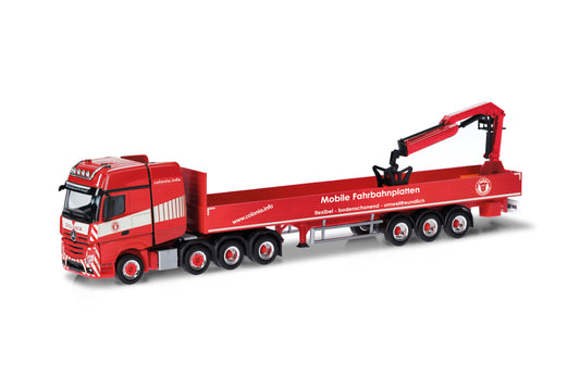 Herpa 318426 MB Actros Heavy Duty Tractor w/Trailer & Crane Colonia HO Gauge