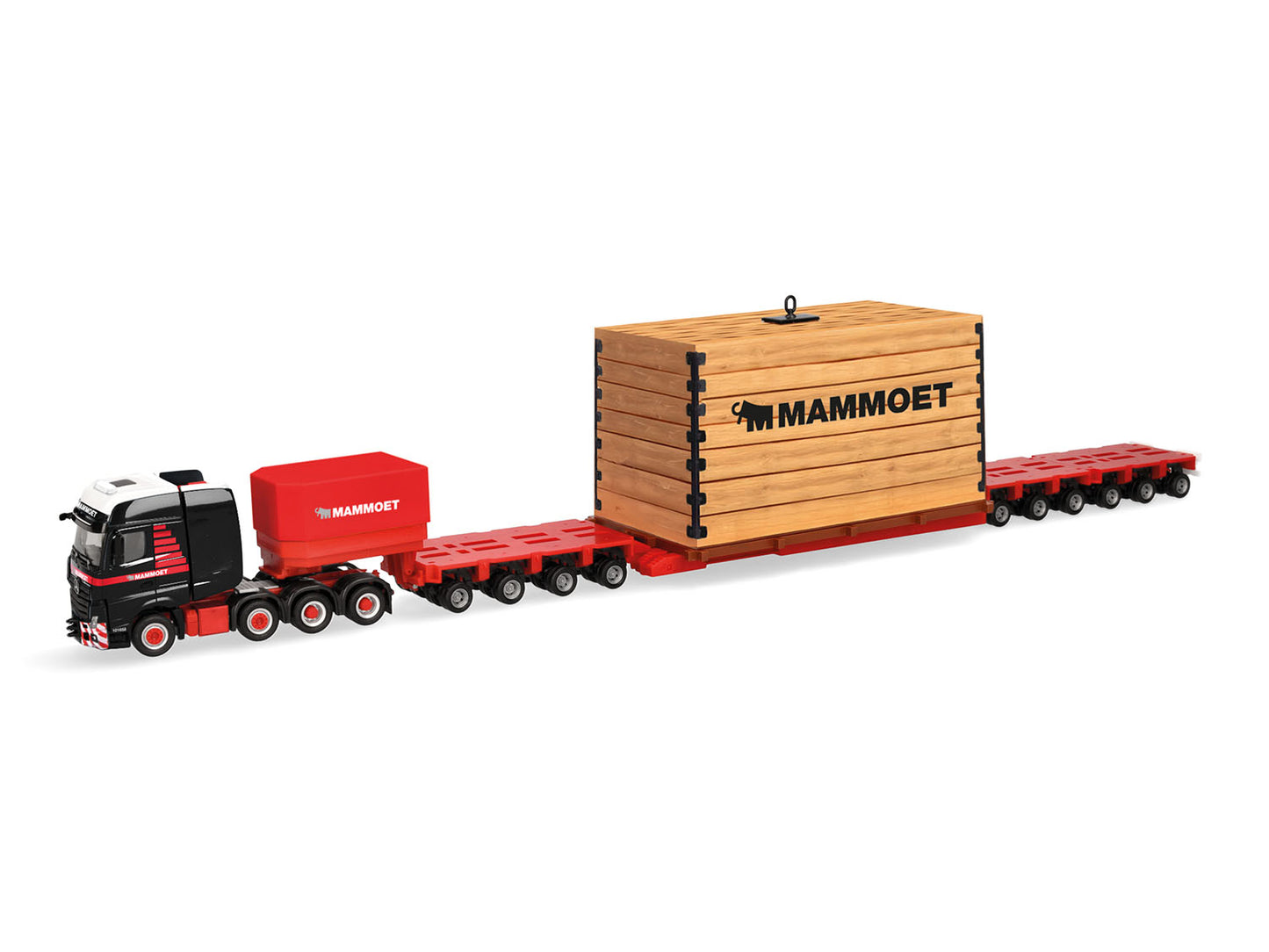 Herpa MB Actros SLT Heavy Duty Semitrailer w/Mammoet Box HA319201 HO Gauge