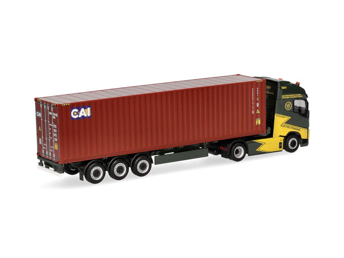 Herpa Volvo FH GL XL 2020 Electric 40' Container Semitrailer CAI 319256 HO Gauge