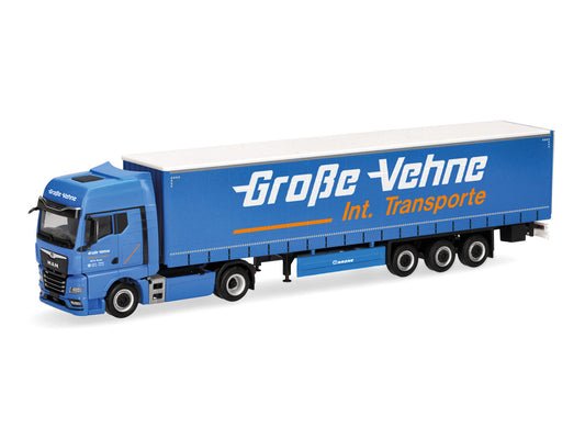 Herpa MAN TGX GX Curtain Canvas Semitrailer Grosse-Vehne HA319287 HO Gauge