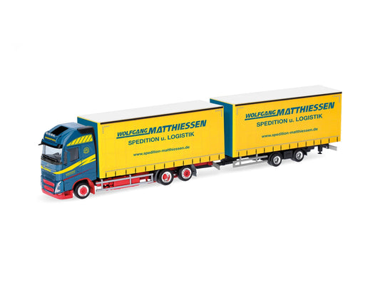 Herpa Volvo FH GL XL '20 Vol. Curtain Canvas Trailer Matthiessen 319515 HO Gauge