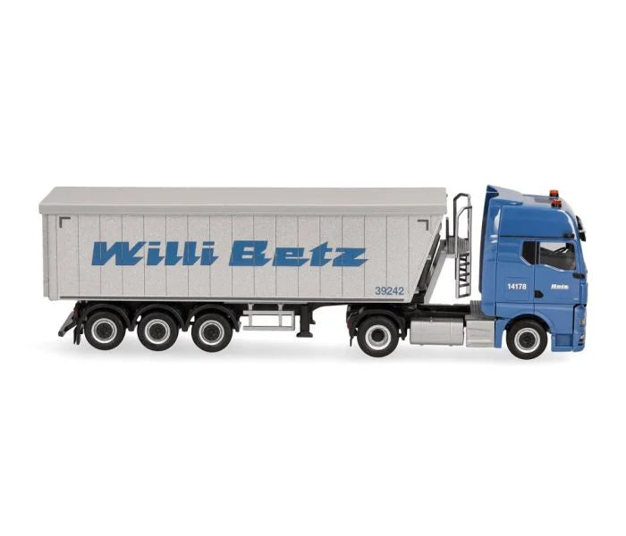 Herpa MAN TGL CC 3 Way Dump Truck Grey/Yellow HA319577 HO Gauge