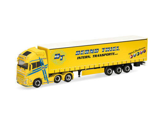 Herpa Volvo FH GL XL 2020 6x2 Curtain Canvas Semitrailer B.Rheil 319591 HO Gauge