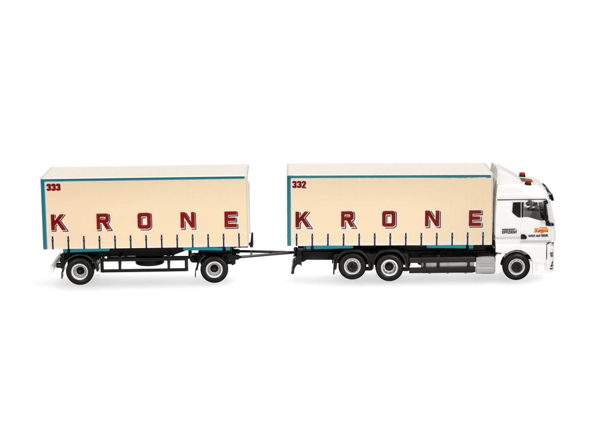 Herpa MAN TGX GM Interchangeable C/Canvas Trailer Circus Krone HA319652 HO Gauge