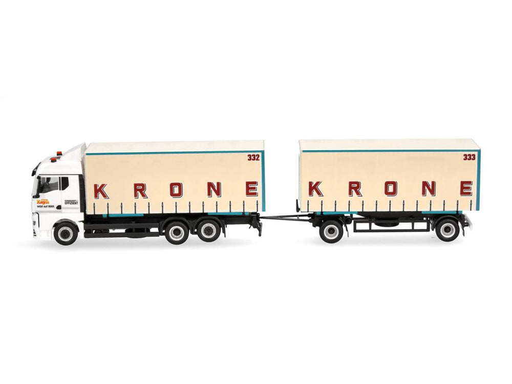 Herpa MAN TGX GM Interchangeable C/Canvas Trailer Circus Krone HA319652 HO Gauge