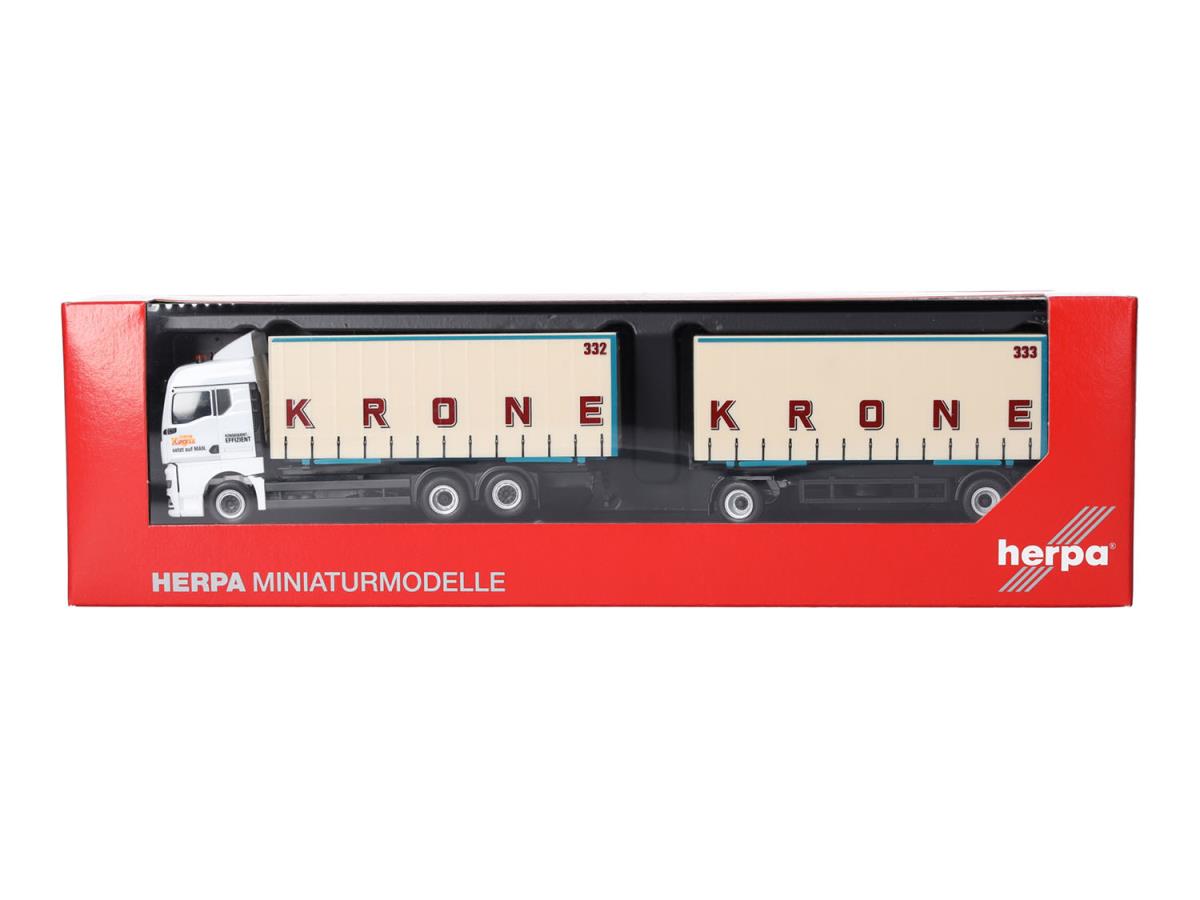 Herpa MAN TGX GM Interchangeable C/Canvas Trailer Circus Krone HA319652 HO Gauge