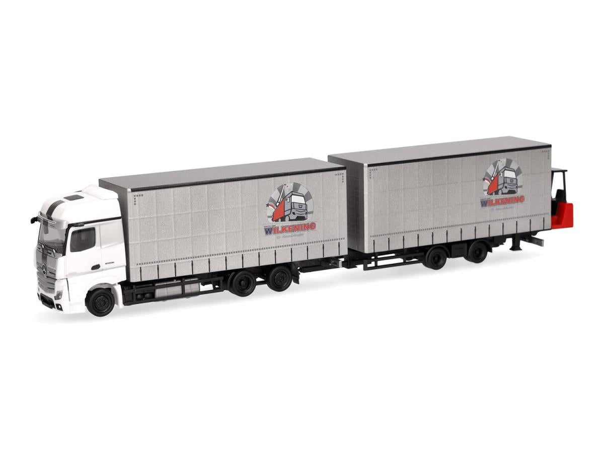 Herpa MB Actros Volume Curtain Canvas Trailer Wilkening HA319683 HO Gauge