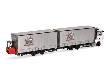 Herpa MB Actros Volume Curtain Canvas Trailer Wilkening HA319683 HO Gauge