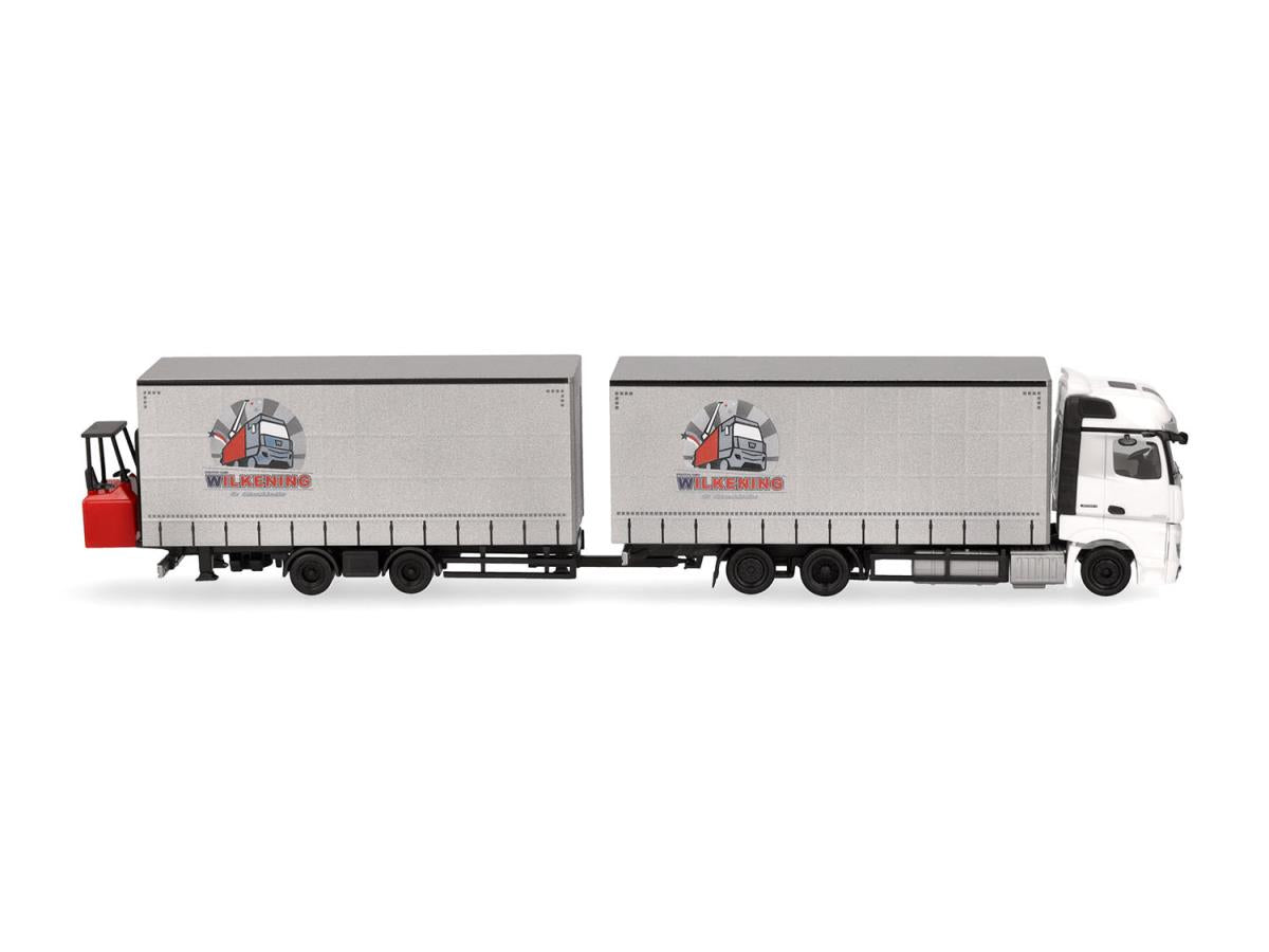 Herpa MB Actros Volume Curtain Canvas Trailer Wilkening HA319683 HO Gauge