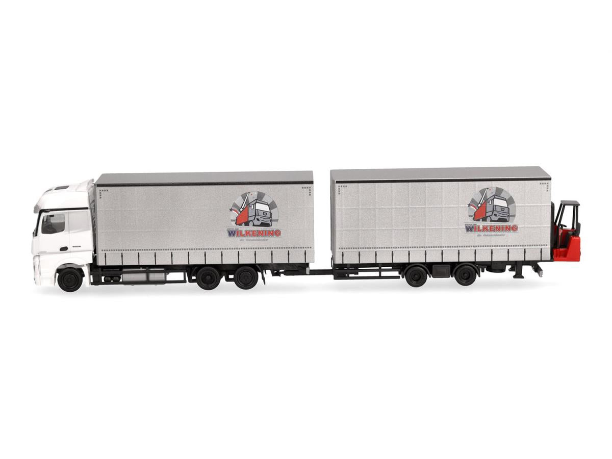 Herpa MB Actros Volume Curtain Canvas Trailer Wilkening HA319683 HO Gauge
