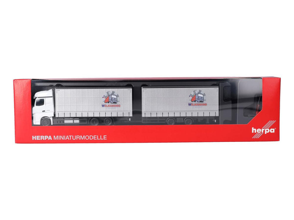 Herpa MB Actros Volume Curtain Canvas Trailer Wilkening HA319683 HO Gauge