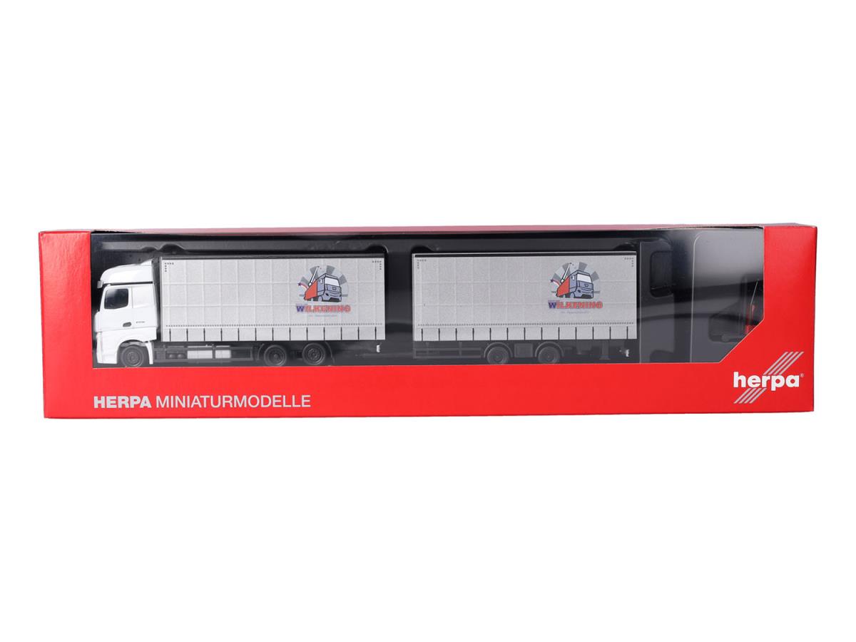 Herpa MB Actros Volume Curtain Canvas Trailer Wilkening HA319683 HO Gauge