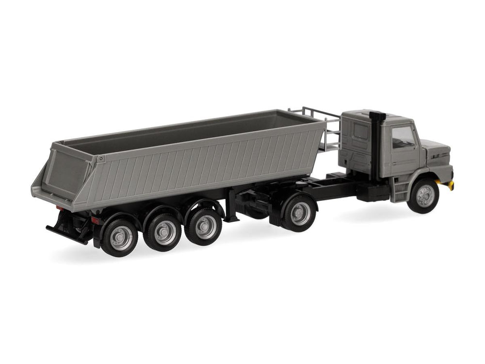 Herpa Scania Hauber Dump Semitrailer Grey/Yellow HA319713 HO Gauge