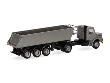 Herpa Scania Hauber Dump Semitrailer Grey/Yellow HA319713 HO Gauge