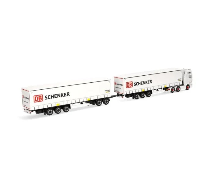 Herpa Scania CR 20 HD Curtain Canvas Dbl Trailer DB Schenker HA319720 HO Gauge