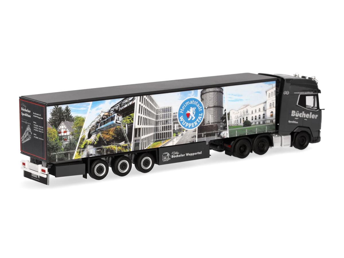 Herpa DAF XG+ 6x2 Curtain Canvas Semitrailer Bucheler HA319737 HO Gauge