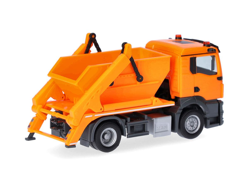 Herpa MAN TGS NN AK12 Skip Loader Municipal Orange HA319768 HO Gauge