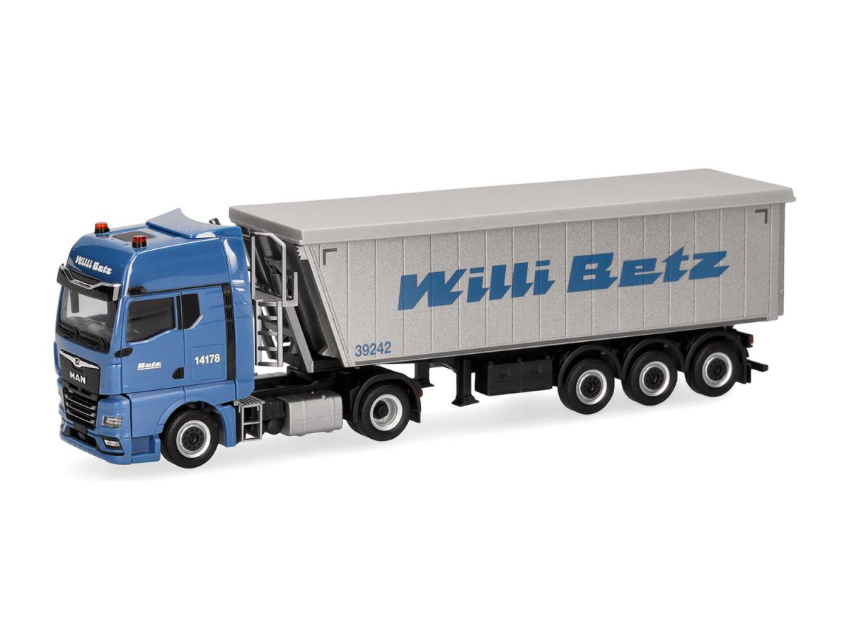 Herpa MAN TGX GX Stoffelliner Dump Body Semitrailer Willi Betz HA319775 HO Gauge