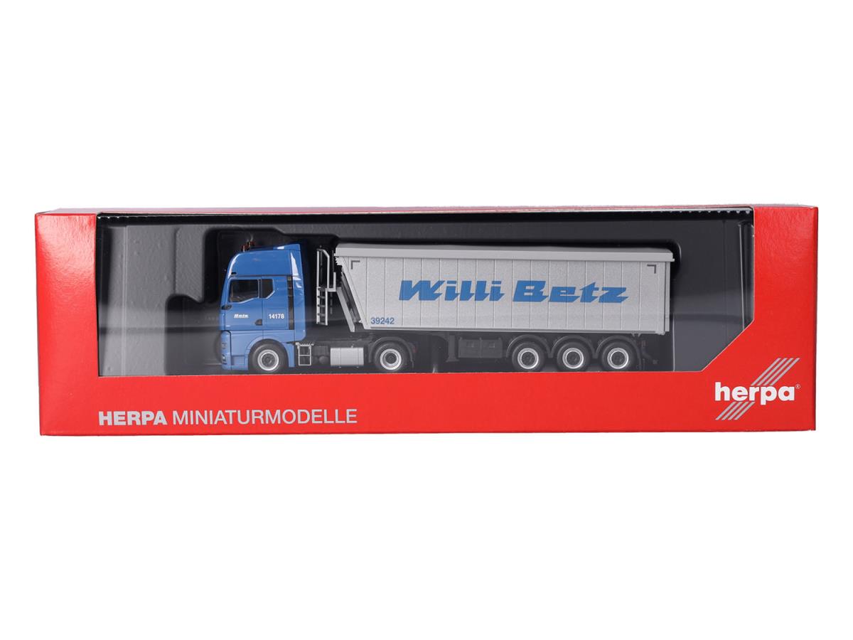 Herpa MAN TGX GX Stoffelliner Dump Body Semitrailer Willi Betz HA319775 HO Gauge