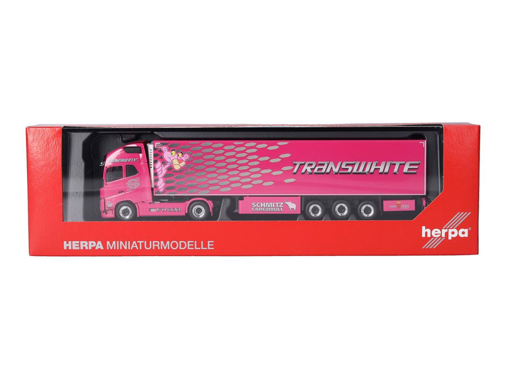 Herpa Volvo FH GL XL '20 Refrigerated Box Semitrailer Transwhite 319836 HO Gauge