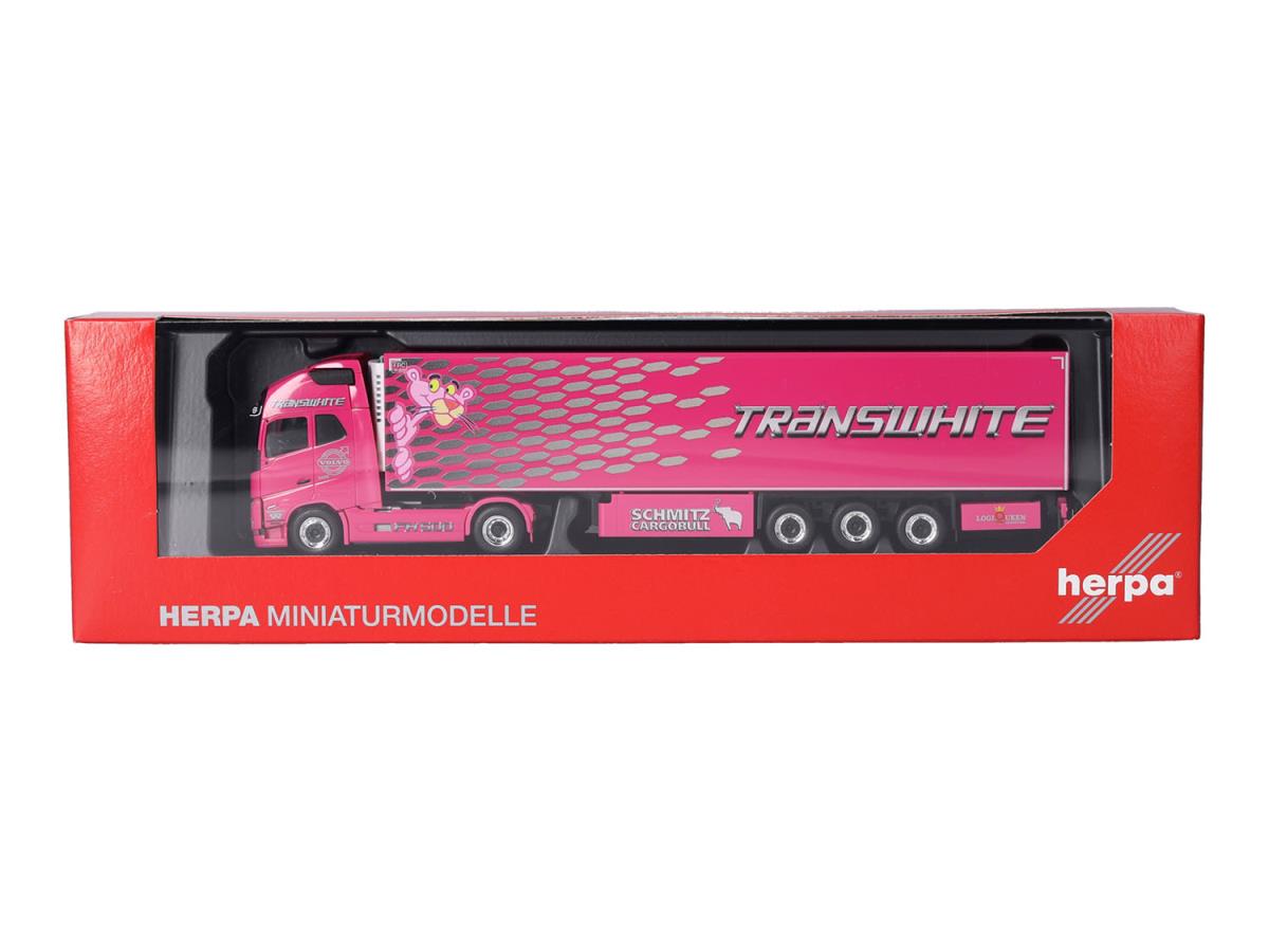 Herpa Volvo FH GL XL '20 Refrigerated Box Semitrailer Transwhite 319836 HO Gauge