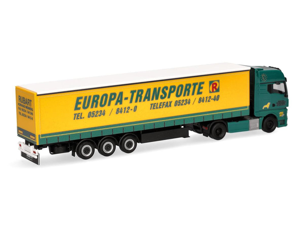Herpa MAN TGX GX Curtain Canvas Semitraier Rubart Europa HA319874 HO Gauge