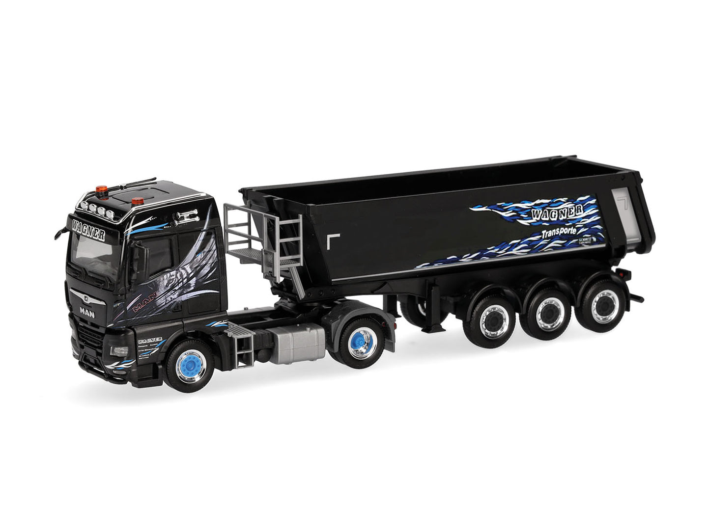 Herpa MAN TGX GM Dumper Semitrailer Wagner Mitteleschenbach HA319928 HO Gauge