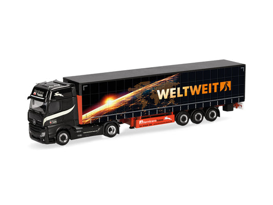 Herpa MB Actros L 18 Gigaspace Curtain Canvas Semi Ferntras HA320023 HO Gauge