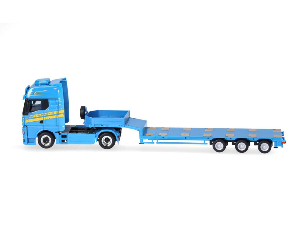 Herpa MAN TGX GX Semi Lowboy Semitrailer Zillner HA320047 HO Gauge