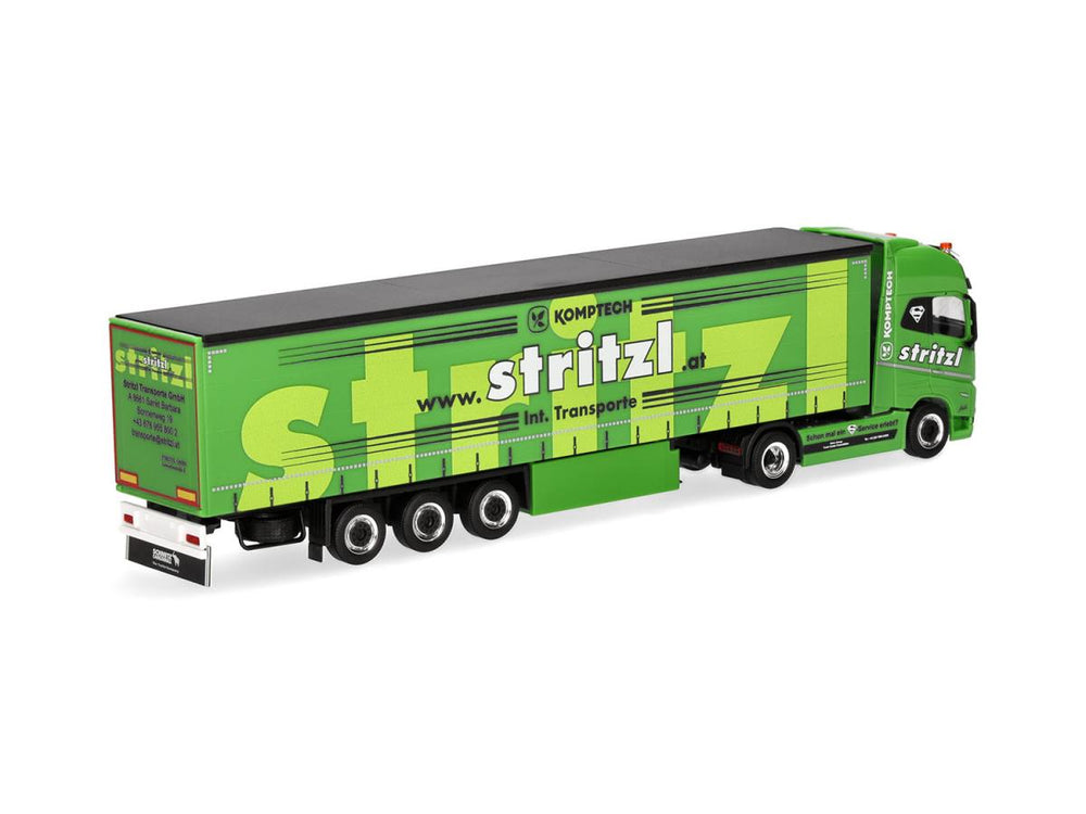 Herpa Volvo FH16 GL XL 2020 Curtain Canvas Semitrailer Stritzl HA320108 HO Gauge