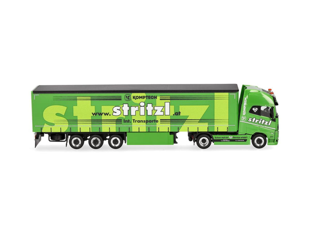 Herpa Volvo FH16 GL XL 2020 Curtain Canvas Semitrailer Stritzl HA320108 HO Gauge