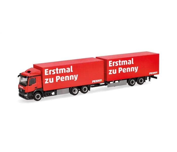 Herpa MB Classicspace Refrigerated Box Tandem Trailer Trck Penny 320269 HO Gauge