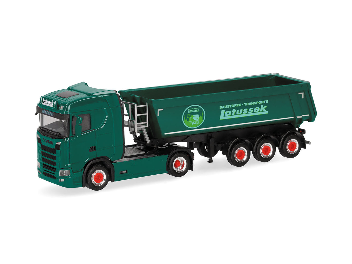 Herpa Scania CS 20 ND Dumper Semitrailer Latussek HA320337 HO Gauge