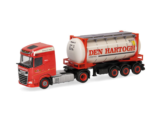 Herpa DAF XG Tank Container Semitrailer Den Hartogh HA320344 HO Gauge