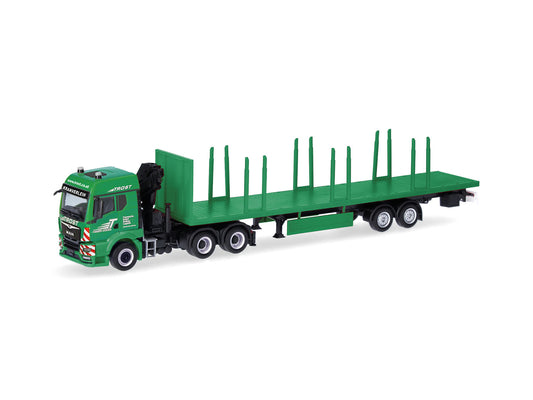 Herpa MAN TGS TM Stanchion Semitrailer Trost HA320368 HO Gauge